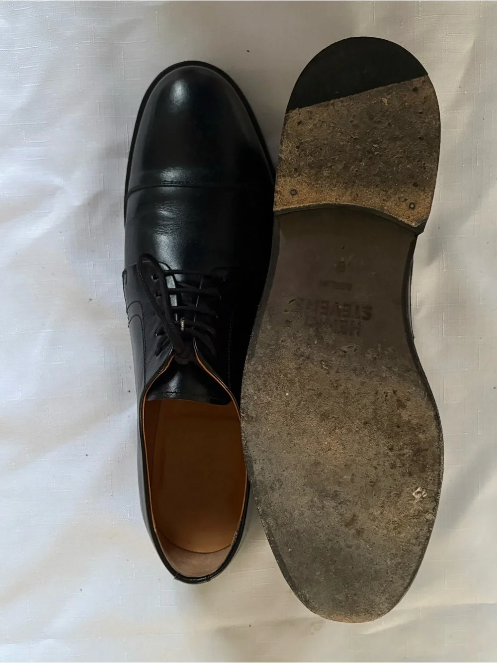 Henry Stevens/Shoepassion Black Cap-Toe Derby - Size Men’s US9 - Goodyear Welt